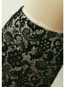 Black Lace Knee Length Skirt